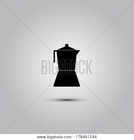 Simple illustration of a coffee maker, isolated on white background.