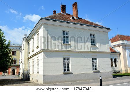 Urban landscape in the  Medieval fortress Alba Iulia, Transylvania. The modern city is located near the site of the important Dacian political, economic and social centre of Apulon, which was mentioned by the ancient Greek geographer Ptolemy. Alba Iulia i