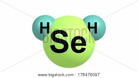 Hydrogen selenide is an inorganic compound with the formula H2Se. This hydrogen chalcogenide is the simplest and most commonly encountered hydride of selenium. 3d illustration