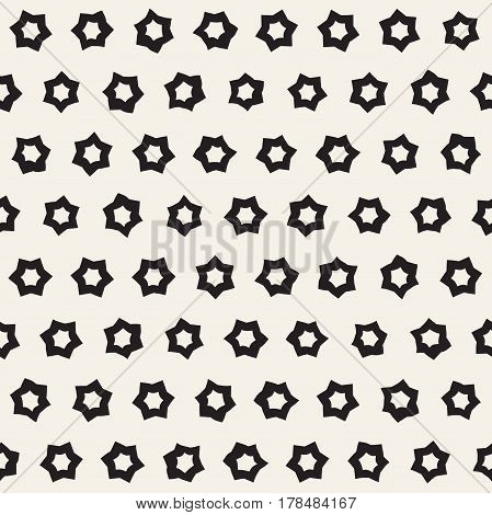 Stylish Doodle Scattered Shapes. Artistic Hand Drawn Texture. Vector Seamless Black And White Freehand Pattern