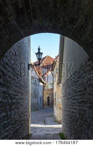 Scenic Summer Beautiful Aerial Of The Old Town In Tallinn, Estonia