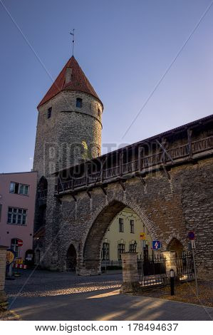 Scenic Summer Beautiful Aerial Of The Old Town In Tallinn, Estonia