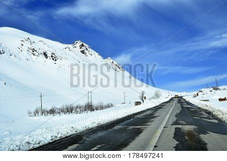Barf Anbar, Fereydunshahr ski resort, Esfahan, Iran in the spring time