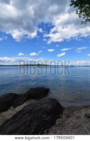 Gorgeous summer day on Casco Bay in Maine.