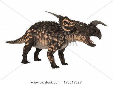 3D Rendering  Dinosaur Einiosaurus On White