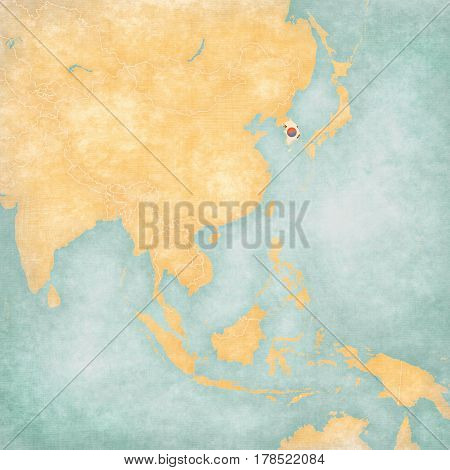 Map Of East Asia - South Korea