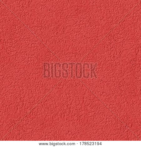 Seamless texture of Red cement plaster. Plaster wall background. Repeatable pattern