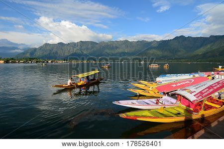 View Of Dal Lake In Srinagar, India