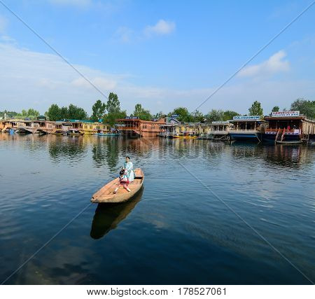 View Of Dal Lake In Srinagar, India
