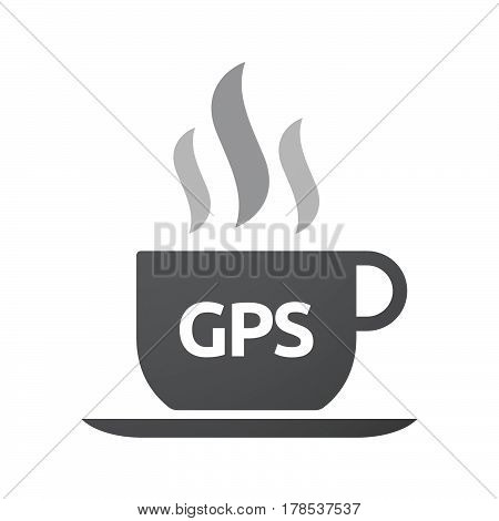 Isolated Coffee Mug With  The Global Positioning System Acronym Gps