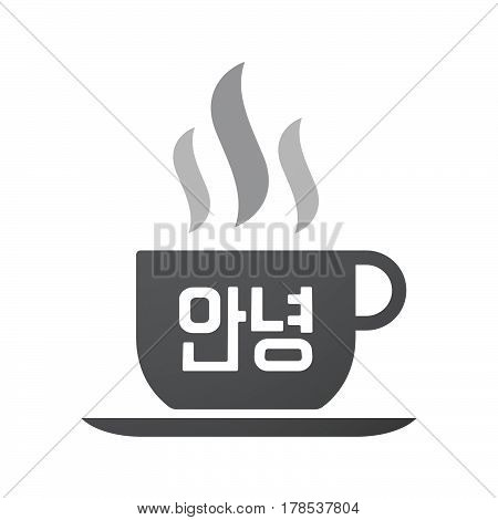 Isolated Coffee Mug With  The Text Hello In The Korean  Language
