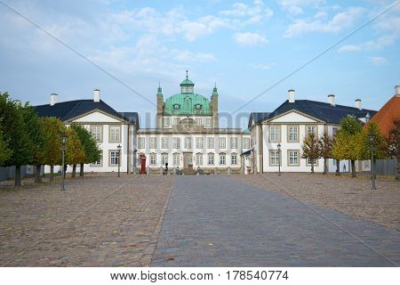 View of Fredensborg Castle on a November afternoon. Denmark