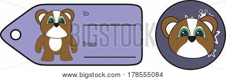 sweet little chubby hamster cartoon gift card in vector format very easy to edit