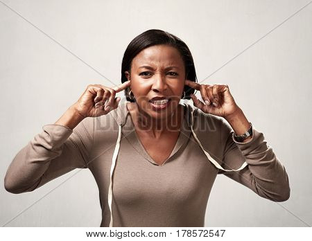 Black woman hearing anything