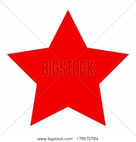 Red Star flat vector pictogram. Flat style.