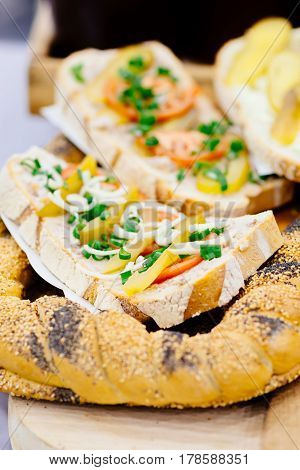 Traditional Polish Sandwich With Lard