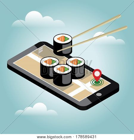 Flat 3d vector isometric illustration. Concept picture