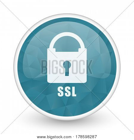 Csl brillant crystal design round blue web icon.