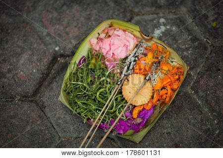 Ritual offerings to the gods of the 