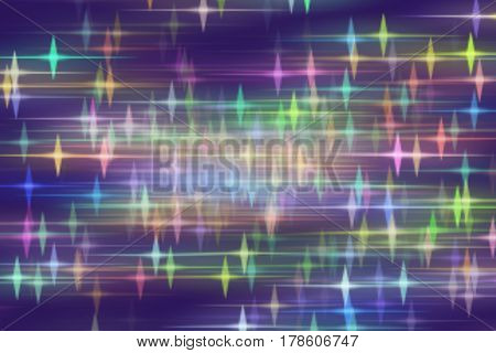 Blue background with blurred stars. Abstract background