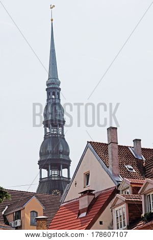 Bell Tower In Riga