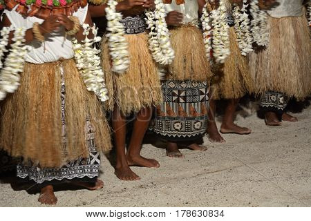 Indigenous Fijian People Sing And Dance In Fiji