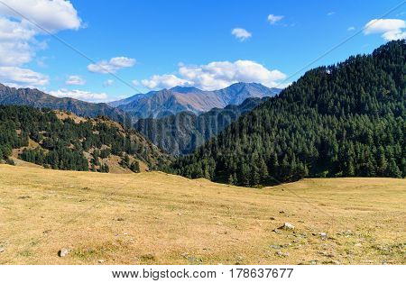 View On Mountains In Tusheti Nature Reserve. Georgia