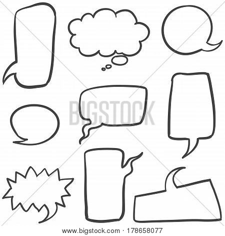 Set of speech bubble collection stock vector illustration