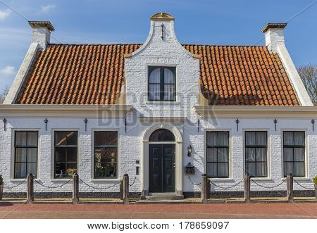 White House In The Histroical Village Of Aduard