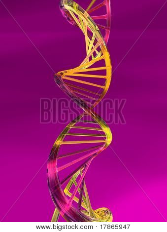 3D vykreslení DNA šroubová