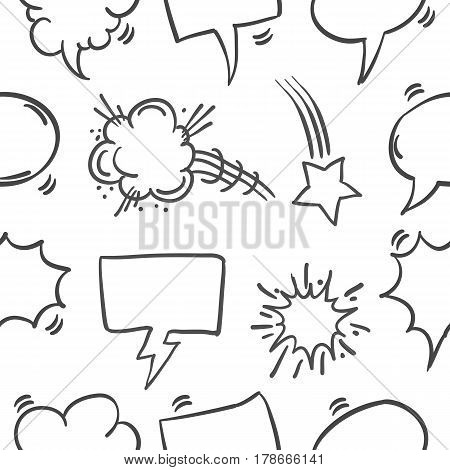 Collection stock of speech bubble pattern vector art