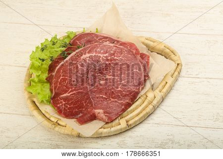 Raw Beef Schnitzel