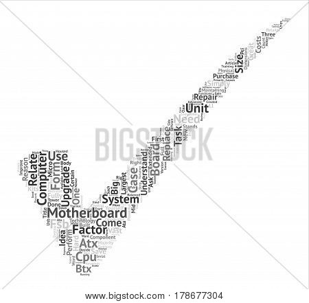 How To Understand Motherboard Form Factors text background word cloud concept