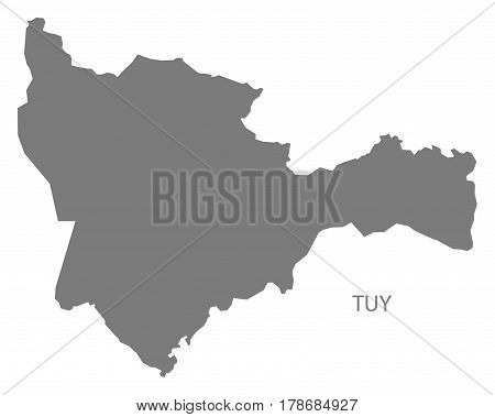Tuy Burkina Faso Province Map Grey Illustration Silhouette