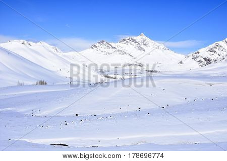 Barf Anbar, Fereydunshahr ski resort, Esfahan, Iran in the spring time