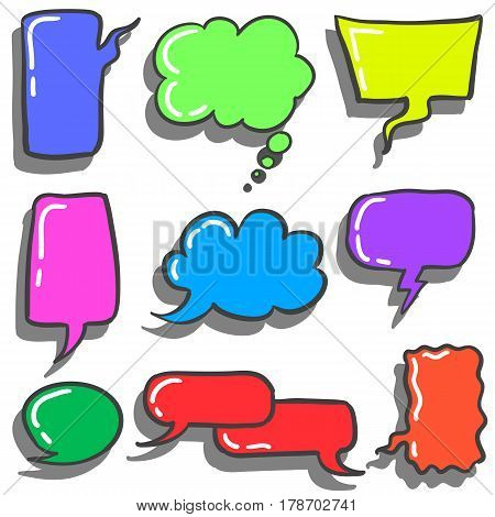 Collection stock of bubble text style vector illustration