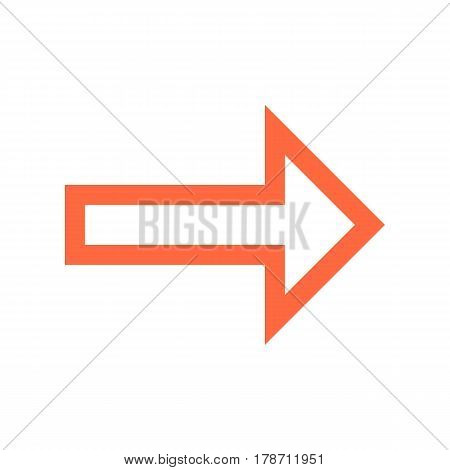 Use it in all your designs. Arrow sign direction icon navigation button pointer symbol in flat style. Quick and easy recolorable vector illustration a graphic element for design