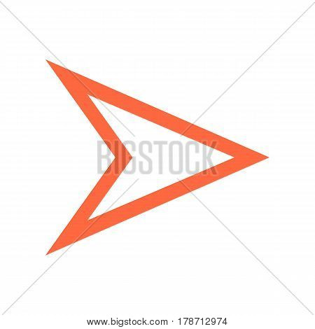 Use it in all your designs. Arrow sign direction icon navigation button pointer symbol in flat style. Quick and easy recolorable vector illustration a graphic element for design