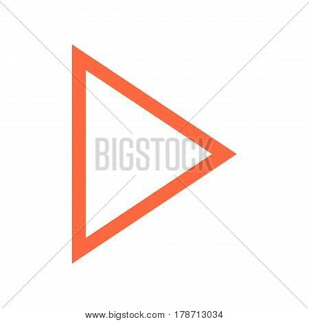 Use it in all your designs. Arrow sign direction icon navigation button pointer symbol in flat style. Quick and easy recolorable vector illustration a graphic element for design