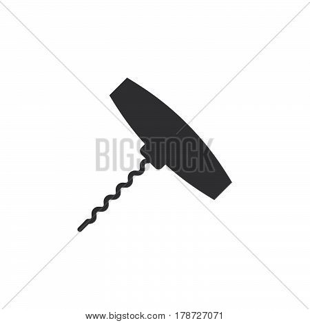 Corkscrew icon vector solid flat sign pictogram isolated on white logo illustration
