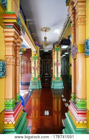 KUALA LUMPUR, JANUARY 10, 2017 - Sri Mahamariamman Indian Temple in Kuala Lumpur, Malaysia, Asia
