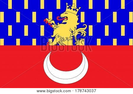 Flag of Vesoul is a commune in the Haute-Saone department in the region of Franche-Comte located in eastern France.