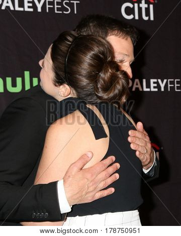 LOS ANGELES - MAR 26:  Katie Lowes, George Newbern at the 34th Annual PaleyFest Los Angeles - 
