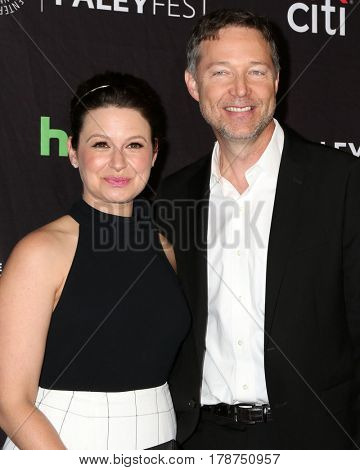 LOS ANGELES - MAR 26:  Katie Lowes, George Newbern at the 34th Annual PaleyFest Los Angeles - 