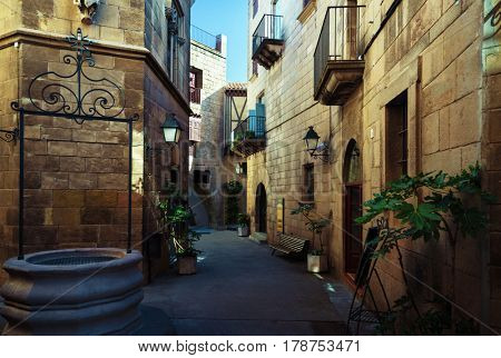 Poble Espanyol in Barcelona, Spain
