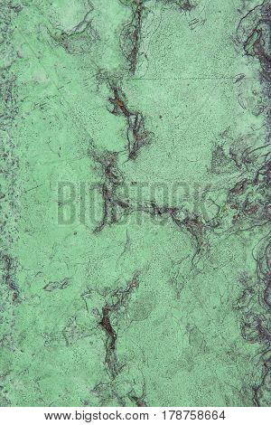 Green Concrete Crack Wall Texture Background