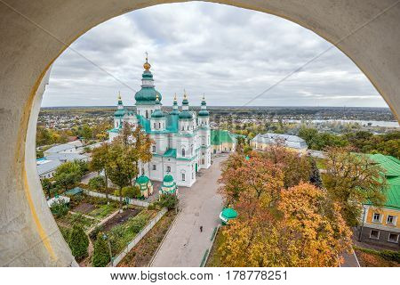 Chernihiv, Ukraine - October 19, 2016: St. Catherine's Church, Chernihiv Ukraine Europe European cultural monuments.Early 18th century. Chernihiv is one of oldest cities of Kievan Rus