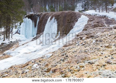 Urlatoarea waterfall in Ciucas Mountains located in Ciucas Mountains Nature Park.
