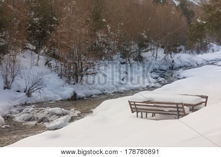 Urlatoarea waterfall in Ciucas Mountains located in Ciucas Mountains Nature Park.