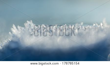 Snow Crystals In Beautiful Macro